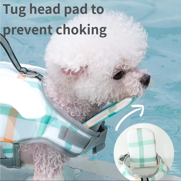 NWT plaid with angel wings life jacket for dogs - Picture 6 of 13